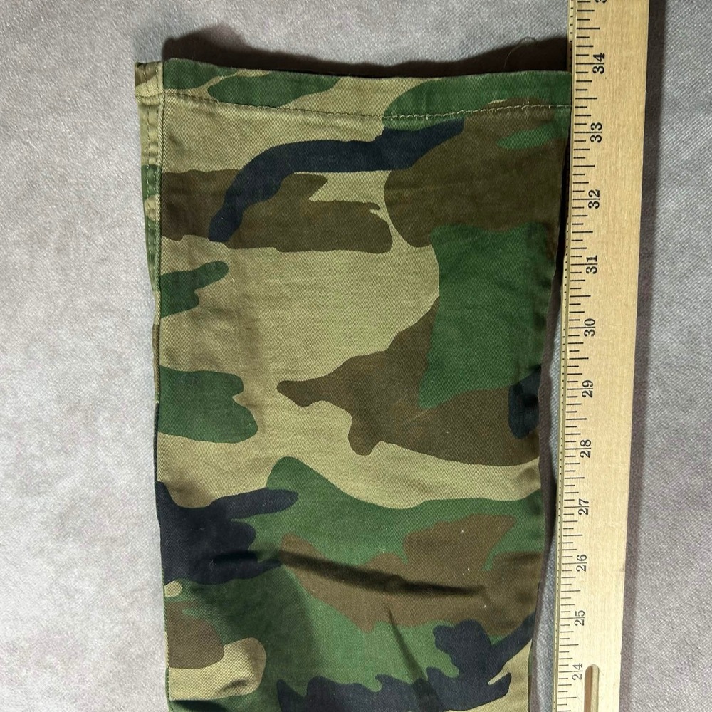 Smoke Rise Mens Camo Cargo Pants 38x34 Slim Tapered Woodland Camouflage Green - Picture 4 of 9